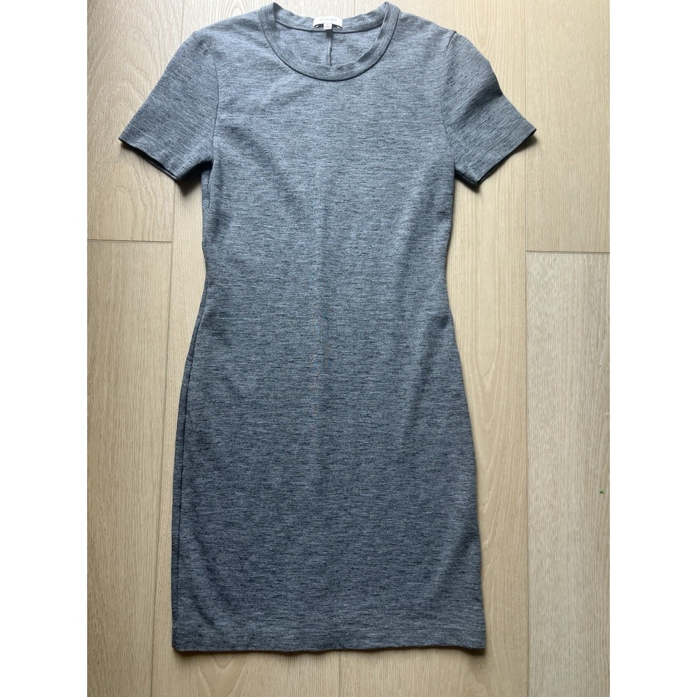 Sundays Best Dress Size 4 Gray Bodycon Short Sleeve Mini Soft